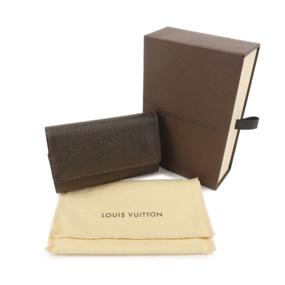Auth Louis Vuitton Taiga Leather Multicles 6 Key Case Gris - Picture 2 of 14